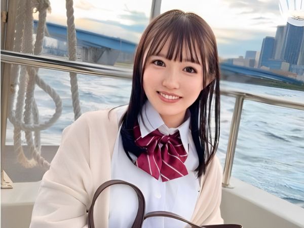 【素人19歳】制服女の子！小さい身体を思いっきり使ってご奉仕！いちゃラブって感じのセックスも濃密になったら敏感イクぅ！